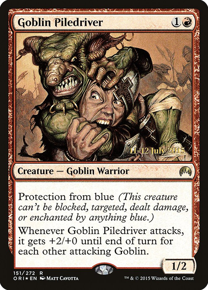 Goblin Piledriver [Magic Origins Prerelease Promos] | Clutch Gaming