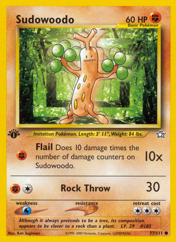 Sudowoodo (77/111) [Neo Genesis 1st Edition] | Clutch Gaming