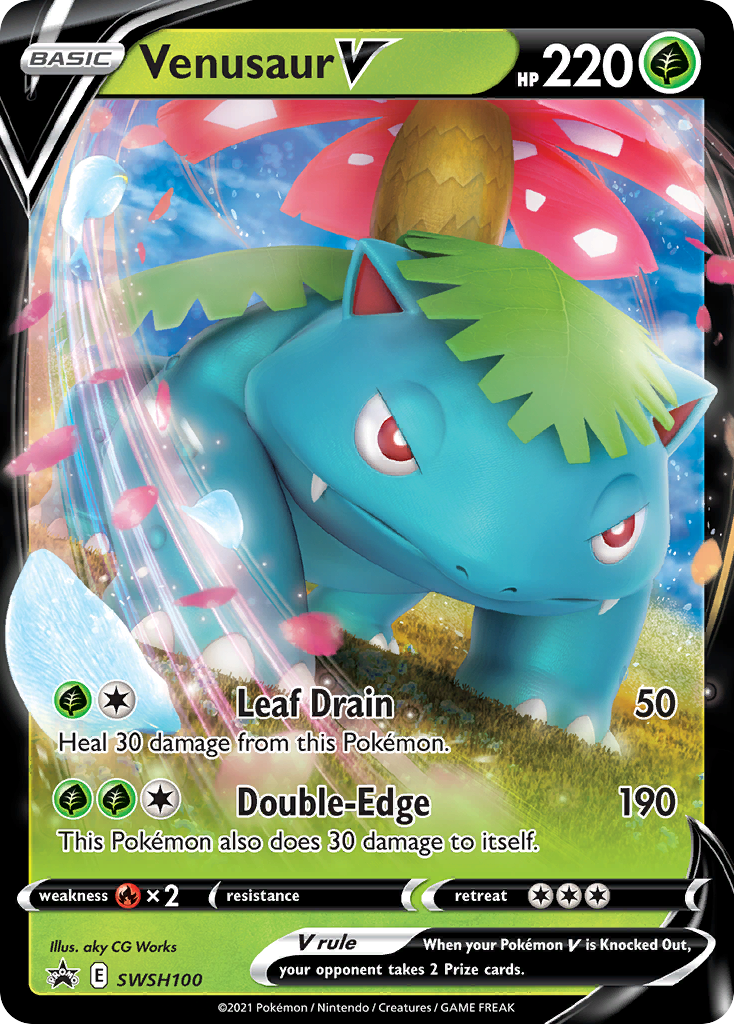 Venusaur V (SWSH100) [Sword & Shield: Black Star Promos] | Clutch Gaming