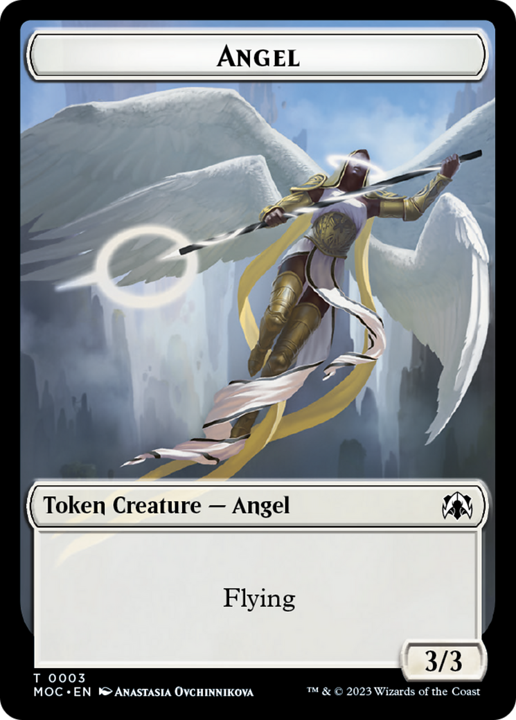 Angel (3) // Demon Double-Sided Token [March of the Machine Commander Tokens] | Clutch Gaming