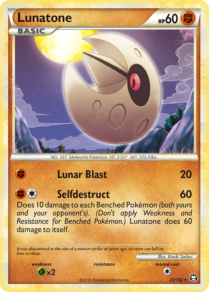 Lunatone (25/102) [HeartGold & SoulSilver: Triumphant] | Clutch Gaming