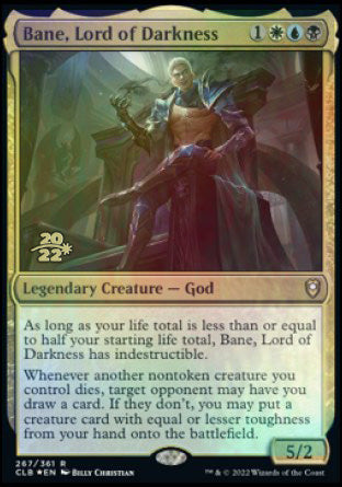 Bane, Lord of Darkness [Commander Legends: Battle for Baldur's Gate Prerelease Promos] | Clutch Gaming