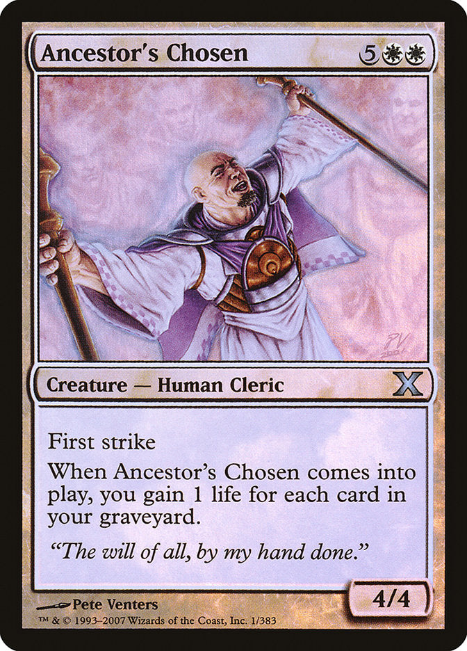 Ancestor's Chosen (Premium Foil) [Tenth Edition] | Clutch Gaming