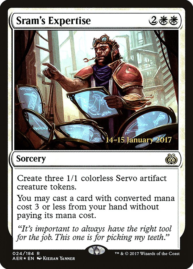 Sram's Expertise [Aether Revolt Prerelease Promos] | Clutch Gaming