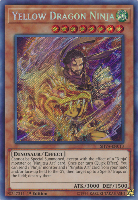 Yellow Dragon Ninja [SHVA-EN013] Secret Rare | Clutch Gaming