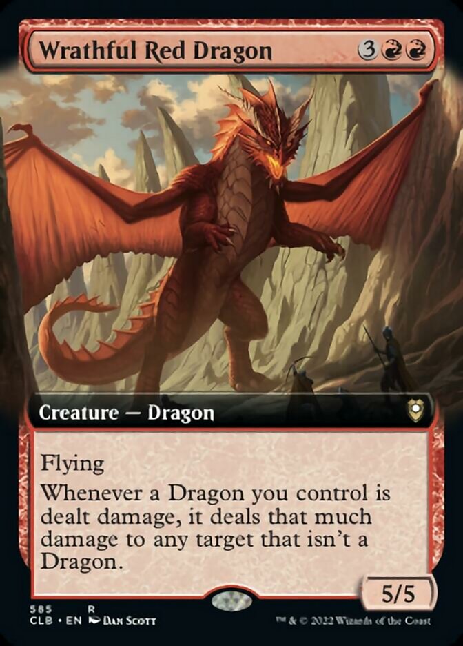 Wrathful Red Dragon (Extended Art) [Commander Legends: Battle for Baldur's Gate] | Clutch Gaming