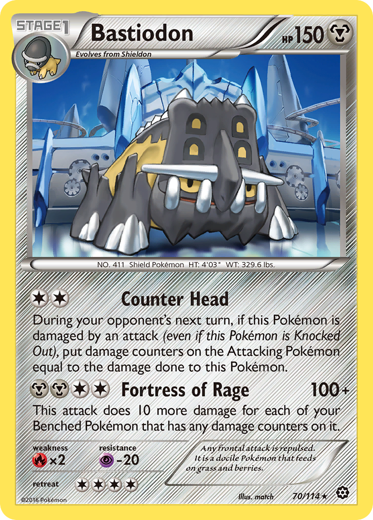 Bastiodon (70/114) [XY: Steam Siege] | Clutch Gaming