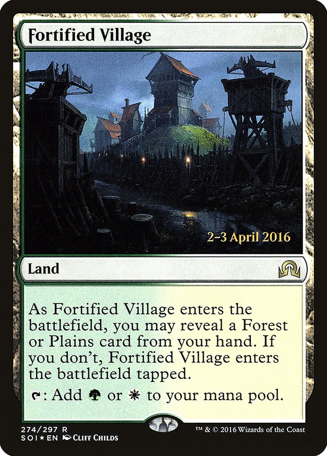 Fortified Village [Shadows over Innistrad Prerelease Promos] | Clutch Gaming