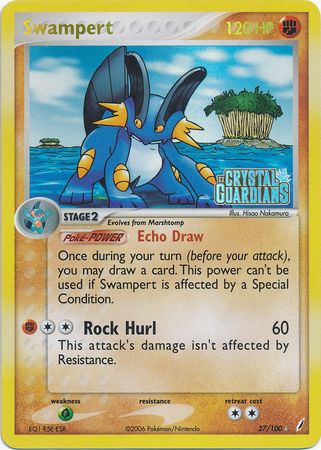 Swampert (27/100) (Stamped) [EX: Crystal Guardians] | Clutch Gaming