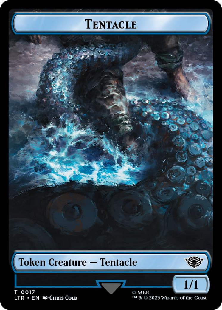 Tentacle // Food (0024) Double-Sided Token (Surge Foil) [The Lord of the Rings: Tales of Middle-Earth Tokens] | Clutch Gaming