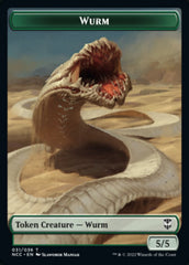 Elf Warrior // Wurm Double-Sided Token [Streets of New Capenna Commander Tokens] | Clutch Gaming