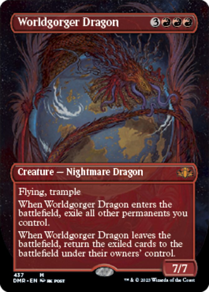 Worldgorger Dragon (Borderless Alternate Art) [Dominaria Remastered] | Clutch Gaming