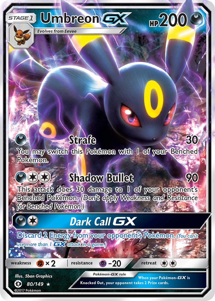 Umbreon GX (80/149) [Sun & Moon: Base Set] | Clutch Gaming