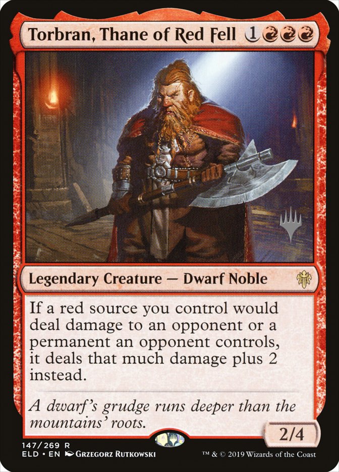 Torbran, Thane of Red Fell (Promo Pack) [Throne of Eldraine Promos] | Clutch Gaming