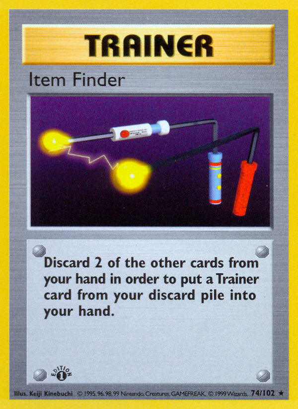 Item Finder (74/102) (Shadowless) [Base Set 1st Edition] | Clutch Gaming