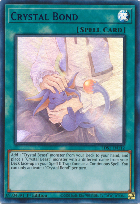 Crystal Bond (Blue) [LDS1-EN112] Ultra Rare | Clutch Gaming