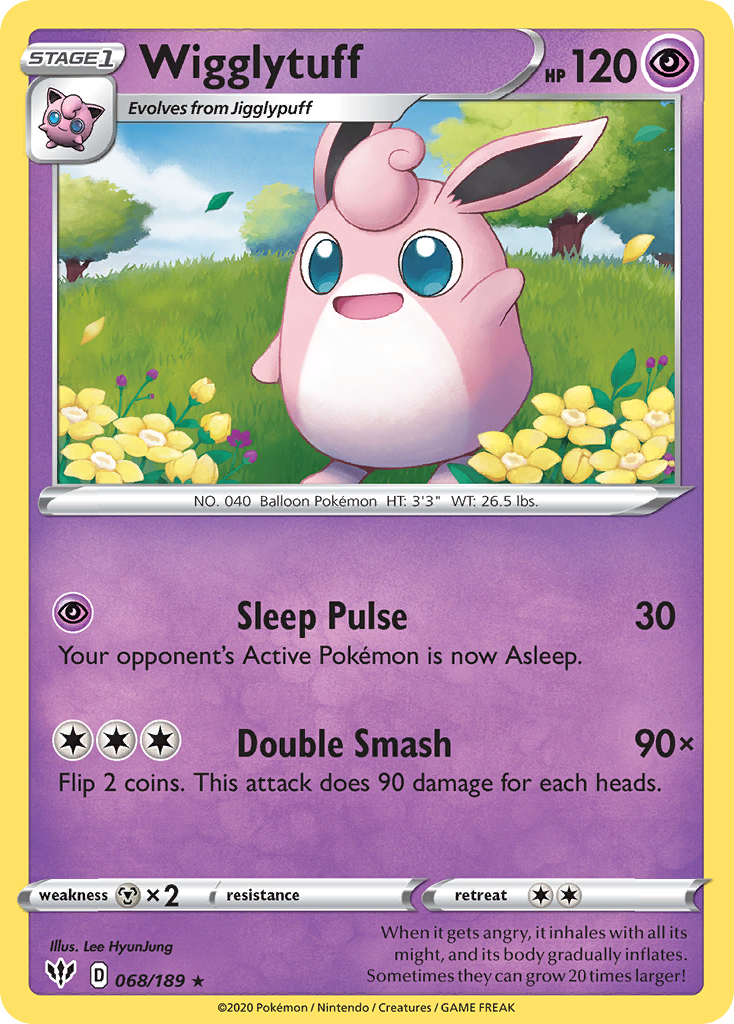 Wigglytuff (068/189) [Sword & Shield: Darkness Ablaze] | Clutch Gaming