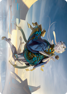 Moonfolk Puzzlemaker Art Card [Kamigawa: Neon Dynasty Art Series] | Clutch Gaming