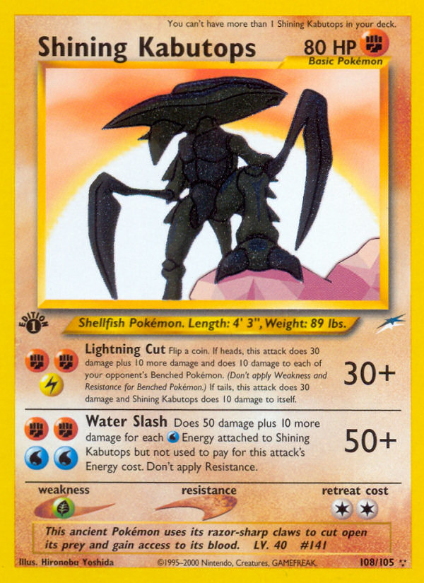 Shining Kabutops (108/105) [Neo Destiny 1st Edition] | Clutch Gaming