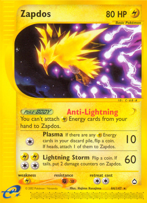 Zapdos (44/147) [Aquapolis] | Clutch Gaming