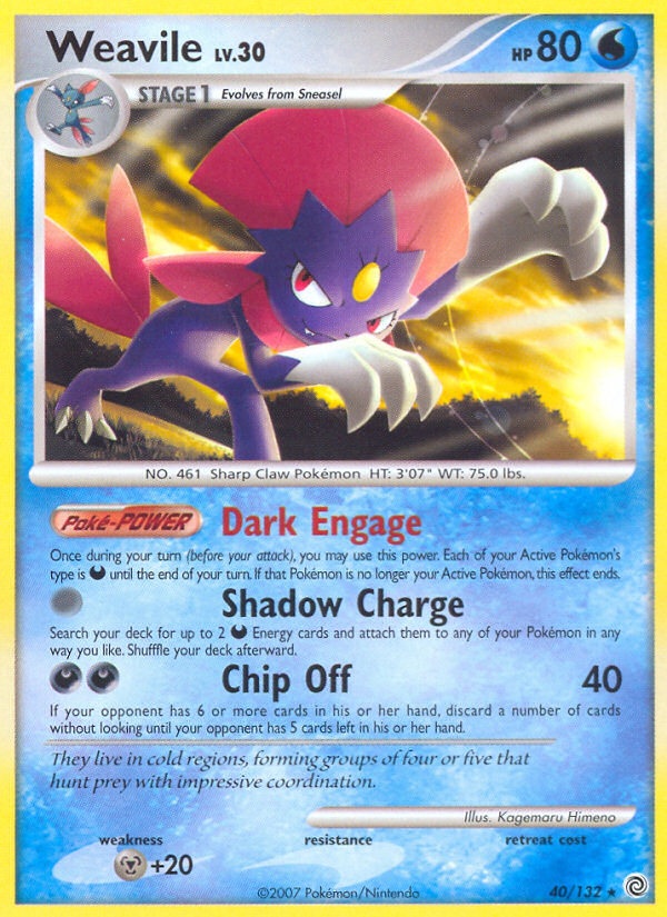 Weavile (40/132) [Diamond & Pearl: Secret Wonders] | Clutch Gaming