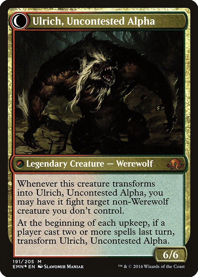 Ulrich of the Krallenhorde // Ulrich, Uncontested Alpha [Eldritch Moon Prerelease Promos] | Clutch Gaming