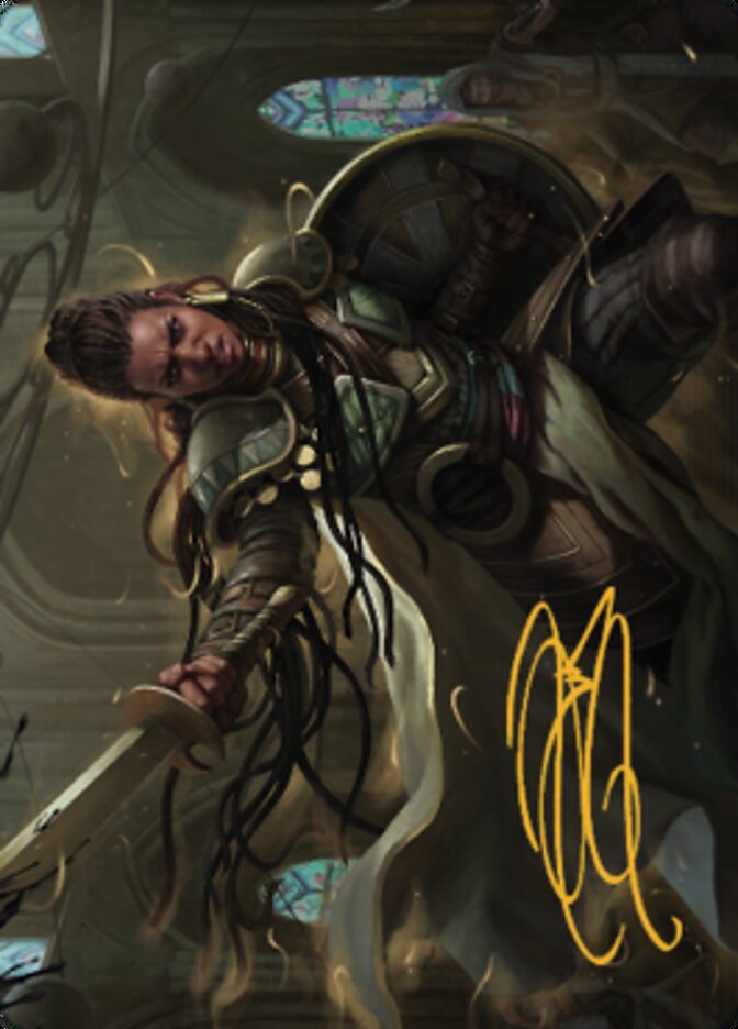 Shanna, Purifying Blade Art Card 1 (Gold-Stamped Signature) [Dominaria United Art Series] | Clutch Gaming