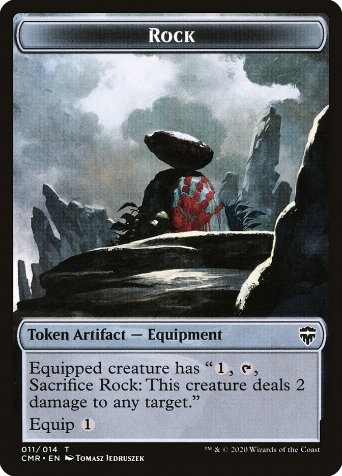 Rock // Treasure Double-Sided Token [Commander Legends Tokens] | Clutch Gaming