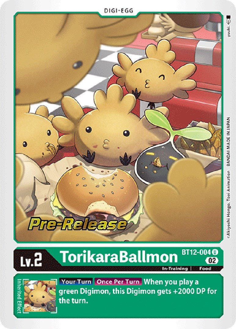 TorikaraBallmon [BT12-004] [Across Time Pre-Release Cards] | Clutch Gaming