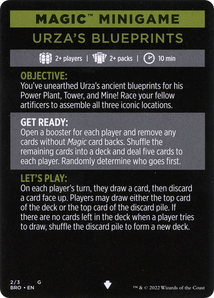 Urza's Blueprints (Magic Minigame) [The Brothers' War Minigame] | Clutch Gaming