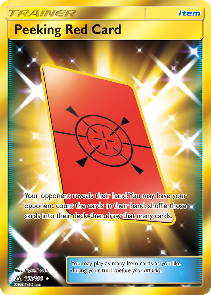 Peeking Red Card (169/156) [Sun & Moon: Ultra Prism] | Clutch Gaming