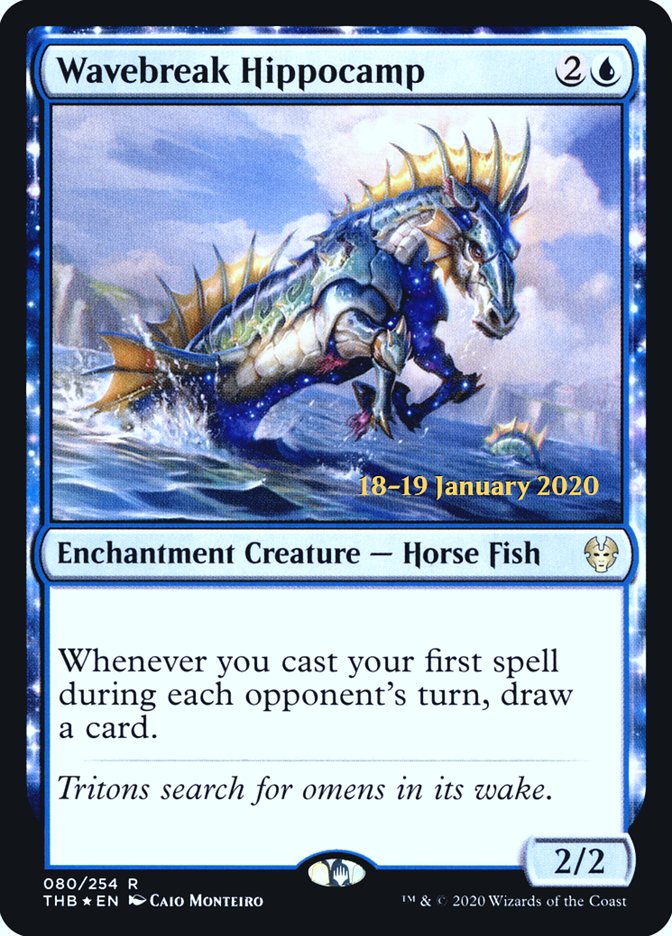 Wavebreak Hippocamp [Theros Beyond Death Prerelease Promos] | Clutch Gaming