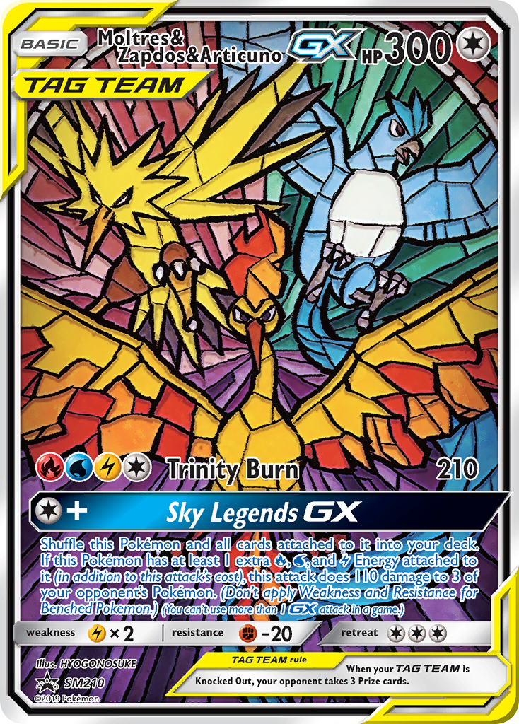 Moltres & Zapdos & Articuno GX (SM210) [Sun & Moon: Black Star Promos] | Clutch Gaming