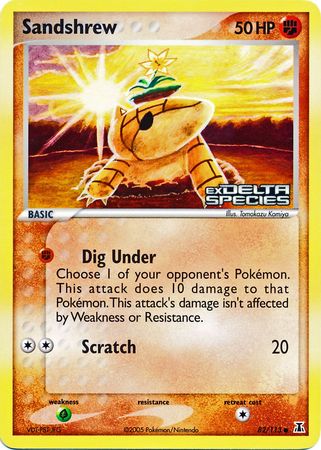 Sandshrew (82/113) (Stamped) [EX: Delta Species] | Clutch Gaming