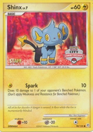 Shinx (98/130) (Staff City Championships Promo) [Nintendo: Black Star Promos] | Clutch Gaming