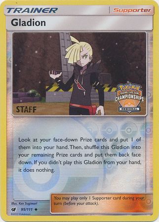 Gladion (95/111) (Regional Championship Promo Staff) [Sun & Moon: Crimson Invasion] | Clutch Gaming