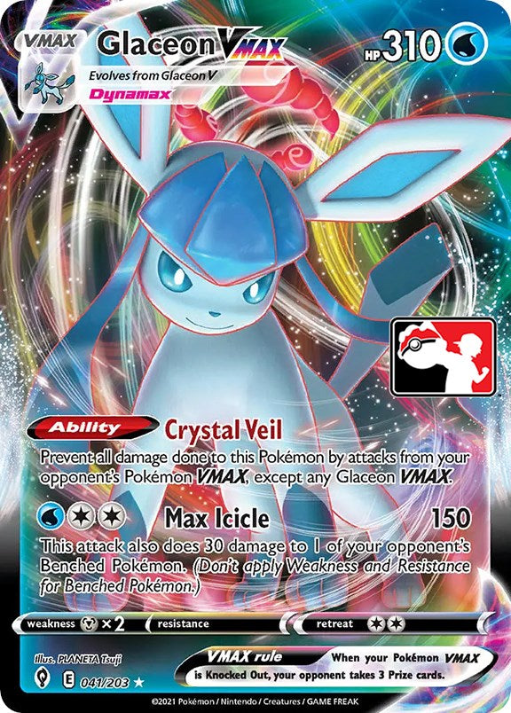 Glaceon VMAX (041/203) [Prize Pack Series One] | Clutch Gaming