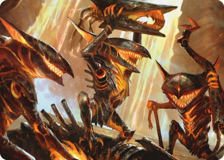 Gleeful Demolition Art Card [Phyrexia: All Will Be One Art Series] | Clutch Gaming