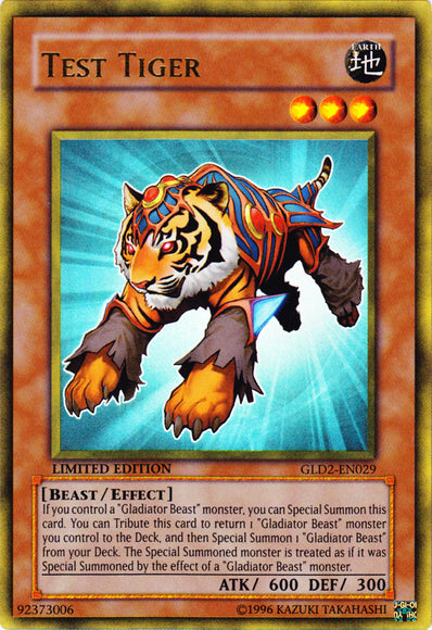 Test Tiger [GLD2-EN029] Ultra Rare | Clutch Gaming