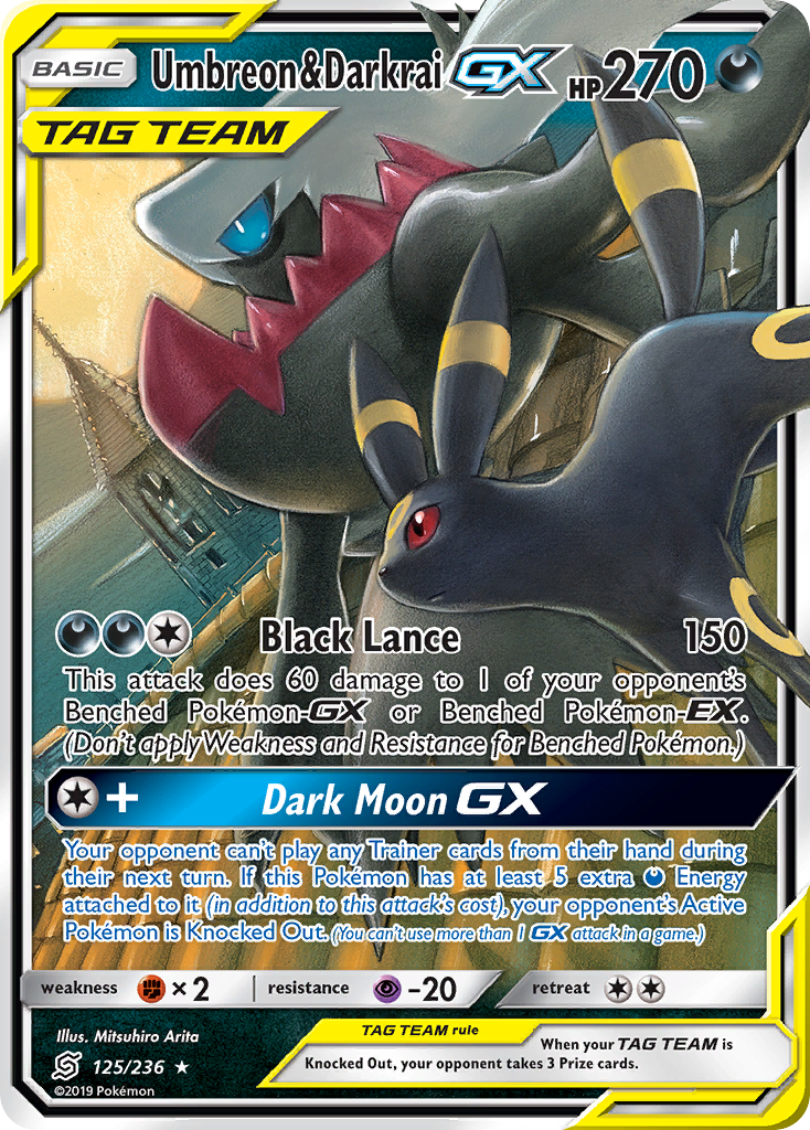 Umbreon & Darkrai GX (125/236) [Sun & Moon: Unified Minds] | Clutch Gaming