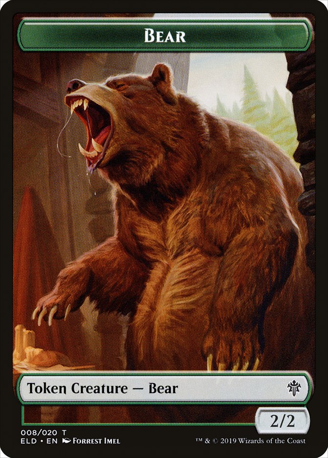 Bear Token [Throne of Eldraine Tokens] | Clutch Gaming