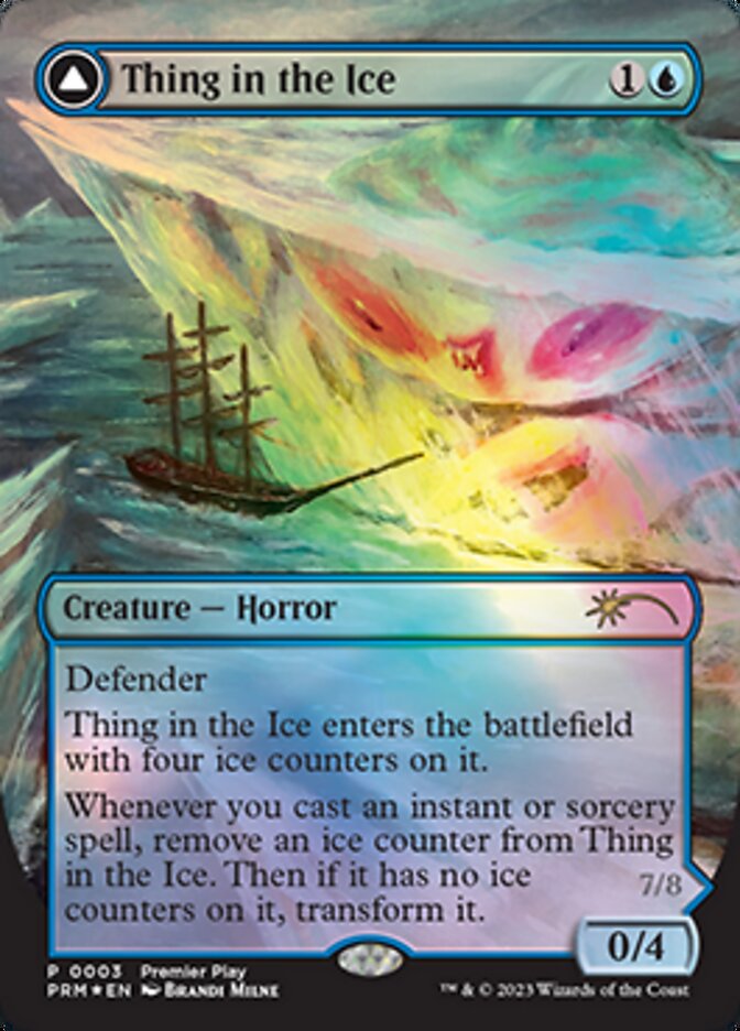 Thing in the Ice // Awoken Horror (Borderless Alternate Art) [Regional Championship Qualifiers 2023] | Clutch Gaming