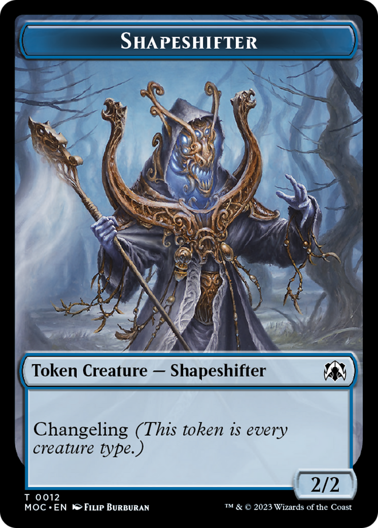 Blood // Shapeshifter Double-Sided Token [March of the Machine Commander Tokens] | Clutch Gaming