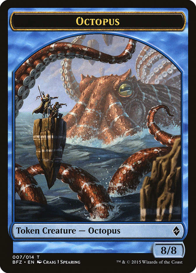 Octopus Token [Battle for Zendikar Tokens] | Clutch Gaming