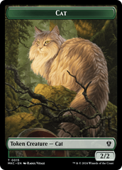 Drake // Cat Double-Sided Token [Murders at Karlov Manor Commander Tokens] | Clutch Gaming