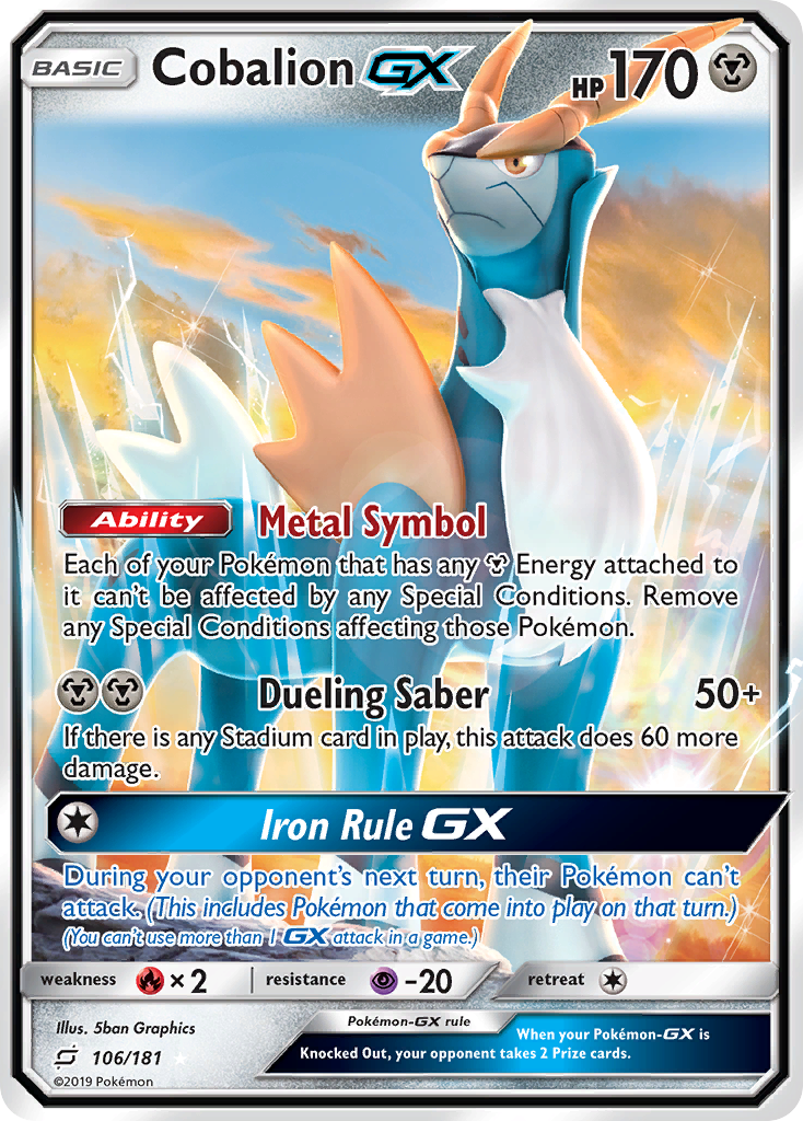 Cobalion GX (106/181) [Sun & Moon: Team Up] | Clutch Gaming