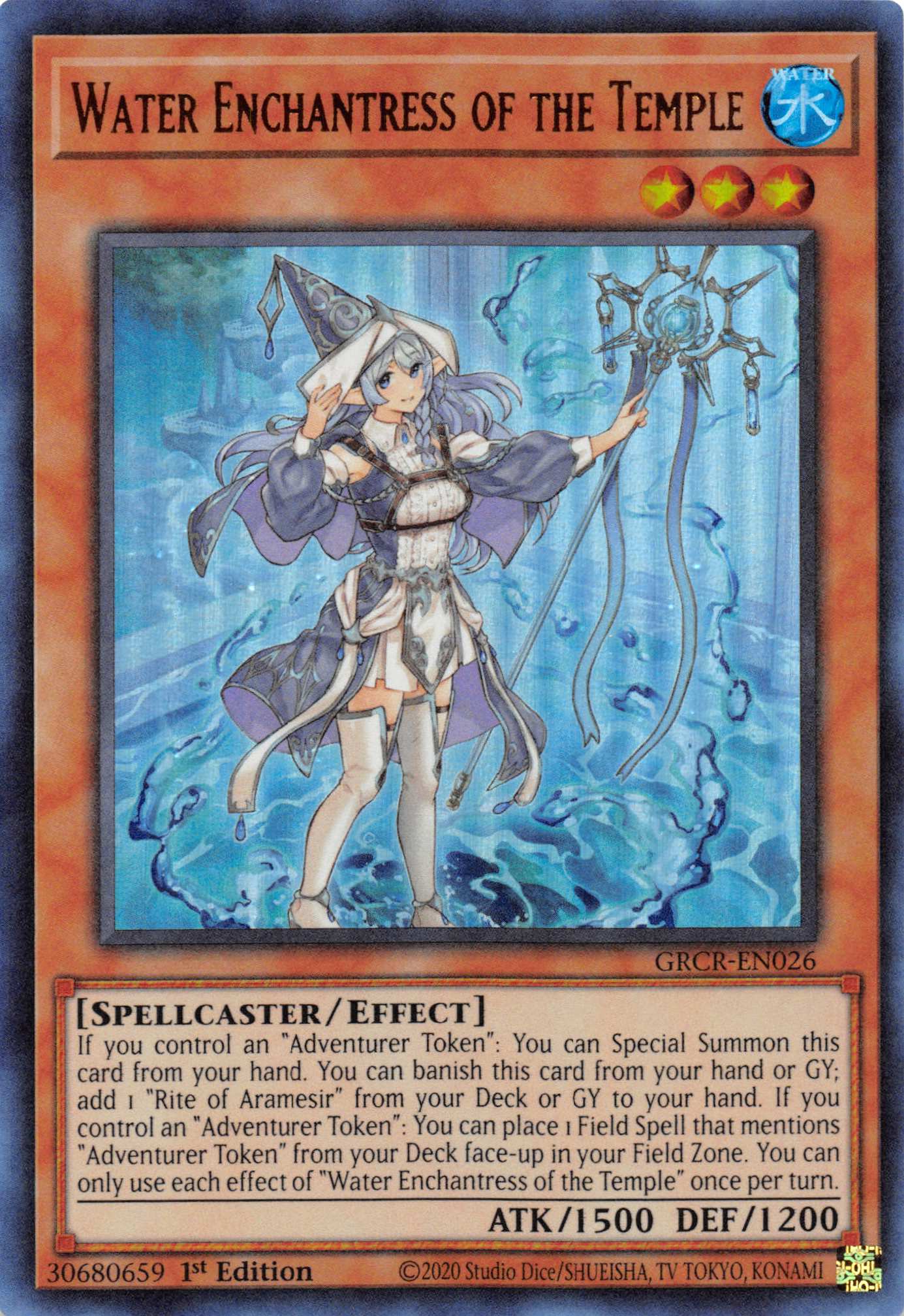 Water Enchantress of the Temple [GRCR-EN026] Ultra Rare | Clutch Gaming