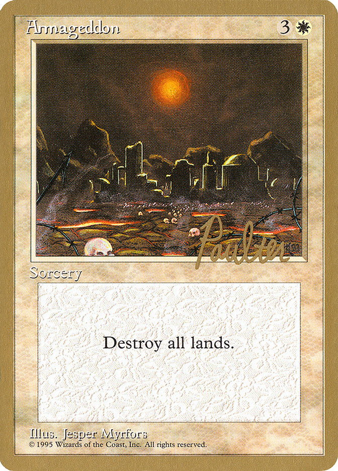 Armageddon (Preston Poulter) [Pro Tour Collector Set] | Clutch Gaming