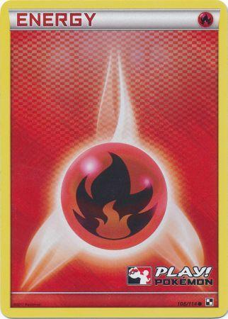 Fire Energy (106/114) (Play Pokemon Promo) [Black & White: Base Set] | Clutch Gaming