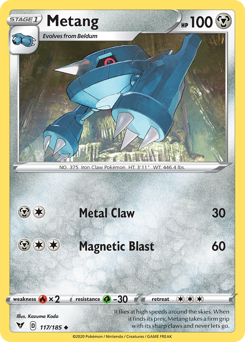 Metang (117/185) [Sword & Shield: Vivid Voltage] | Clutch Gaming